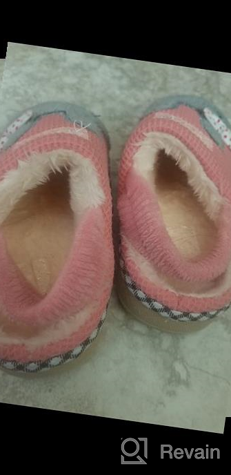 img 1 attached to 👶 Cute Cartoon Toddler Slippers for Boys and Girls - Warm Indoor Shoes by MARITONY review by David Strawn