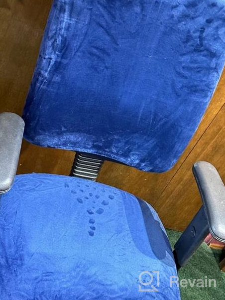 img 1 attached to Soft Velvet Stretch Armless Chair Slipcover In Navy Blue - BUYUE Task Office Chair Cover For Dustproof Protection And Washable Convenience review by Adam Wilson