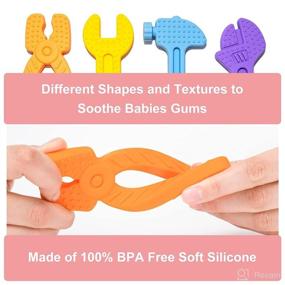 img 2 attached to 🐢 ODDAVA 4 Pack Baby Teething Toys, Safety Soft Silicone Turtle Rattle Set for Babies 6-12 Months, Silicone Teethers for Toddlers – Enhanced SEO