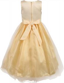 img 3 attached to Stylish Sequined Mesh Flower Little Girls Tulle Dress For Prom & Party By JerrisApparel