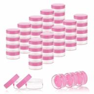 40-piece zejia sample container set with pink lids - 10 gram small plastic jars for organizing and storing samples logo