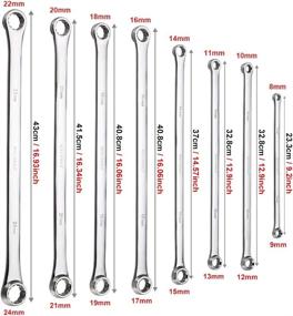 img 2 attached to 8-Piece BULLTOOLS Extra Long Double Box End Wrench Set - Chrome Vanadium Steel Aviation Metric 8-24Mm With Organizer Box