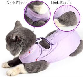 img 2 attached to 🩺 Professional Cat Surgery Recovery Suit for Abdominal Wound or Skin Diseases - E-Collar Alternative - Pajama Suit for Cats and Dogs After Surgery