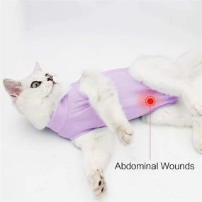 img 3 attached to 🩺 Professional Cat Surgery Recovery Suit for Abdominal Wound or Skin Diseases - E-Collar Alternative - Pajama Suit for Cats and Dogs After Surgery