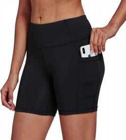 img 4 attached to Experience Comfortable And Convenient Workout Sessions With Jimilaka'S High Waist Biker Shorts For Women