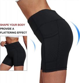 img 2 attached to Experience Comfortable And Convenient Workout Sessions With Jimilaka'S High Waist Biker Shorts For Women