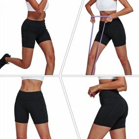 img 1 attached to Experience Comfortable And Convenient Workout Sessions With Jimilaka'S High Waist Biker Shorts For Women