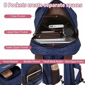 img 1 attached to Versatile Women'S Small Backpack With Adjustable Straps, Multiple Compartments And Crossbody Option - Ideal Mini Backpack Purse By PACKISM