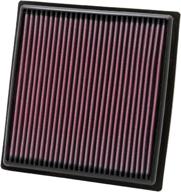 🔝 high performance, premium, washable k&amp;n engine air filter: replacement filter for 2010-2016 toyota/lexus (highlander hybrid, rx450h) - 33-2455 logo