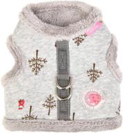 🐾 pinkaholic new york eira pinka harness - melange grey - l: comfortable and stylish dog harness for all-day adventures логотип