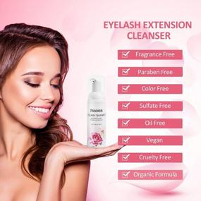 img 1 attached to Experience The Ultimate Lash Care Routine With Our Eyelash Extension Cleanser And Foaming Cleanser Set - Paraben & Sulfate Free, Perfect For Salon And Home Use