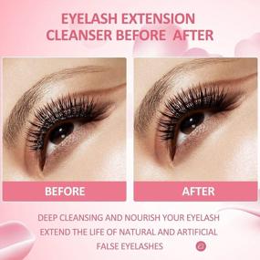 img 2 attached to Experience The Ultimate Lash Care Routine With Our Eyelash Extension Cleanser And Foaming Cleanser Set - Paraben & Sulfate Free, Perfect For Salon And Home Use
