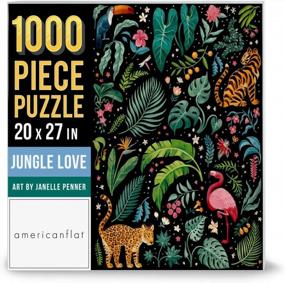 img 3 attached to Explore The Wild With Americanflat'S Jungle Love Puzzle By Janelle Penner - 1000 Pieces Of Fun!