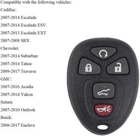 img 1 attached to High-Quality BESTHA Key Fob Keyless Entry Remote for Chevrolet Suburban Tahoe Traverse GMC Acadia Yukon Saturn Outlook Cadillac Escalade SRX Buick Enclave