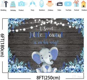 img 2 attached to Avezano Blue Elephant Baby Shower Backdrop A Sweet Little Peanut Is On Her Way Elephant Baby Shower Background Rustic Floral Boys Elephant Baby Shower Photoshoot Decorations (8X6