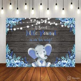 img 3 attached to Avezano Blue Elephant Baby Shower Backdrop A Sweet Little Peanut Is On Her Way Elephant Baby Shower Background Rustic Floral Boys Elephant Baby Shower Photoshoot Decorations (8X6