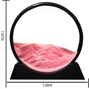 img 3 attached to Large 7 Inch Muyan Moving Sand Art Picture Deep Sea Sandscapes In Motion Round Glass 3D Desktop Art Toys For Adult And Kid - Pink