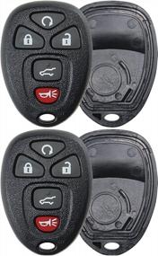 img 2 attached to Pack Of 2 Black Keyless Entry Remote Key Fob Shells By KeylessOption - Replace Only The Case