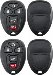 img 1 attached to Pack Of 2 Black Keyless Entry Remote Key Fob Shells By KeylessOption - Replace Only The Case