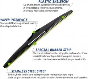 img 1 attached to OEM Quality 13" PARRATI Premium All-Season Rear Windshield Wiper Blades - Long Lasting & Durable Protection