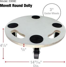 img 1 attached to 🚚 Move-It 3368: 15-Inch Round Wood Platform Dolly with 400-lb Load Rating - Efficient Transport Solution