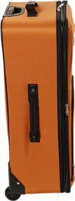 img 2 attached to Rockland Journey Softside Upright Luggage Set, Orange, 4-Piece (14/19/24/28)