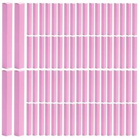 img 4 attached to WSERE 50 Pcs Empty Eyebrow Pens Eyeliner Packaging Box, Solid Color Kraft Paper Eyeliner Pencil Packing Boxes, Cuticle Oil Pen Sample Wrapping Box Foldable Handmade DIY Cosmetic Wrap Box, Pink