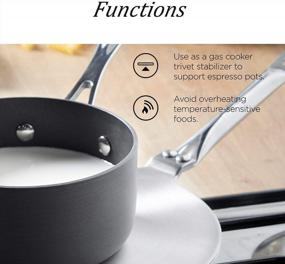 img 4 attached to Efficient Heat Diffuser For Coffee And Milk Cookware - Stainless Steel 9.45Inch Simmer Ring For Induction Hob Plate - Medium 24CM