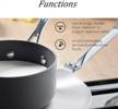 efficient heat diffuser for coffee and milk cookware - stainless steel 9.45inch simmer ring for induction hob plate - medium 24cm logo
