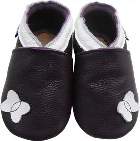 img 2 attached to Anti-Slip Infant Moccasins For Crawling And Walking - Mejale Baby Rubber Sole Shoes With Leather Design