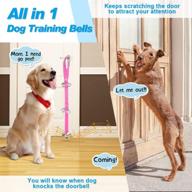 🔔 premium supet dog doorbells 4-pack for effective dog potty training and dog training clicker - adjustable dog bells for door knob - includes 1 dog clicker, 1 or 2 training bells, and 1 training bell strap логотип