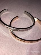 img 1 attached to Engraved Friendship Journey Cuff Bracelet - NewChiChi Inspirational Jewelry review by Noah Jess