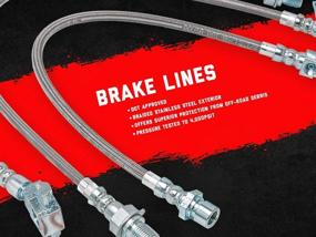 img 1 attached to 🚙 High-Quality Stainless Steel Rear Brake Lines for 1987-2006 Jeep TJ/YJ/XJ - Rough Country 89703