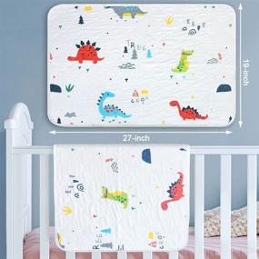 img 2 attached to Waterproof Baby Changing Pad: Portable Changing Mat for Infants or Small Toddlers - Cotton Muslin Changing Table Cover Liners with Ultra Soft Feel, 27 x 19 inches
