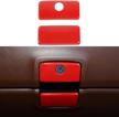 voodonala co-pilot storage box handle decorative trim for 2014-2018 chevy silverado gmc sierra, made of abs red (2pcs) logo