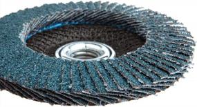 img 3 attached to Forney 71931 Flap Disc: 4-1/2-Inch, 60-Grit, Type 29 Blue Zirconia With 5/8-Inch-11 Threaded Arbor