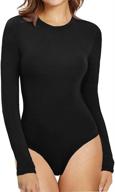 mangopop womens sleeve bodysuit jumpsuit women's clothing : bodysuits логотип