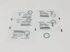 img 1 attached to Subaru 2011-2018 Genuine Oil Pan Crush Washers - 16mm 803916010 | Pack of 6 Oil Plug, High Quality