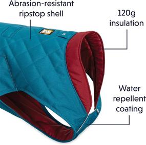 img 2 attached to 🐶 RUFFWEAR Stumptown Insulated Reflective Cold Weather Jacket for Dogs - Metolius Blue, Small: Stay Warm and Seen!