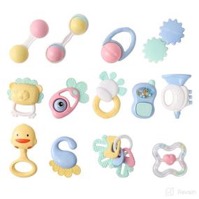 img 4 attached to Enhance Your Baby's Development with the Cuterabit 13PCS Baby Rattles Toys Set - Perfect Teething and Spin Rattles with Storage Case for Babies 3-12 Months