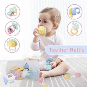 img 1 attached to Enhance Your Baby's Development with the Cuterabit 13PCS Baby Rattles Toys Set - Perfect Teething and Spin Rattles with Storage Case for Babies 3-12 Months