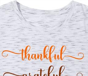 img 3 attached to Women'S Thanksgiving Funny Letter Print Short Sleeve Graphic Tee Top - Grateful Thankful Blessed