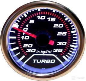 img 4 attached to 🚗 Enhance Your Car's Performance with Etopars Universal Smoke Tint 2" 52mm Psi Turbo Indicator Boost Bar Gauge Meter