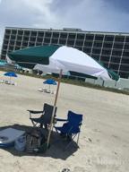 img 1 attached to AMMSUN 7.5Ft Commercial Grade Beach Umbrella: Sturdy Ash Wood Pole & UV 50+ Protection For High Wind Conditions review by Jeff Talcott