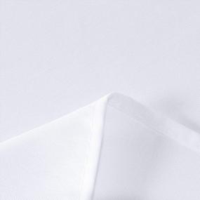 img 1 attached to Устойчивая к пятнам и морщинам белая прямоугольная скатерть - декоративная крышка стола 60 х 84 дюйма для обедов, фуршетов и кемпинга - моющаяся полиэфирная ткань от Sancua