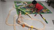 img 1 attached to Wooden Train Set 12 PCS Magnetic Engines 3 Bonus Animals Deluxe Toys Kids Toddler Boys Girls Compatible Thomas Railway Brio Tracks Major Brands review by Marisa Lynn