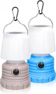 2 pack kids camping gear: onite battery powered led lanterns with flame flicker lighting mode - 600lm for chair, bedroom, festival & outdoor decoration logo