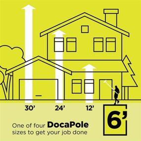 img 1 attached to 🪟 Effortless Window Cleaning with DocaPole 6 Foot Extension Kit: Squeegee and Scrubber Combo Included