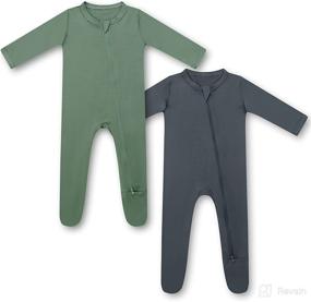 img 4 attached to HAPIU Bamboo Footed Pajamas Country Apparel & Accessories Baby Boys best: Clothing