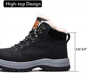 img 1 attached to Men'S & Women'S Winter Snow Boots: Insulated Outdoor Hiking Shoes With Fur Lining For Warmth